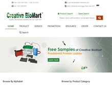 Tablet Screenshot of creativebiomart.net